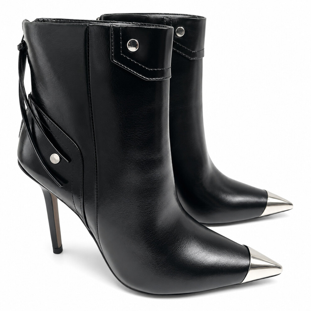 Aldo Nilita Black Pointed Toe Stiletto Ankle Boots Size 5 - New